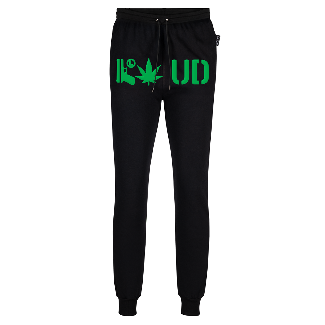Jogger LOUD Negro Verde 4:20
