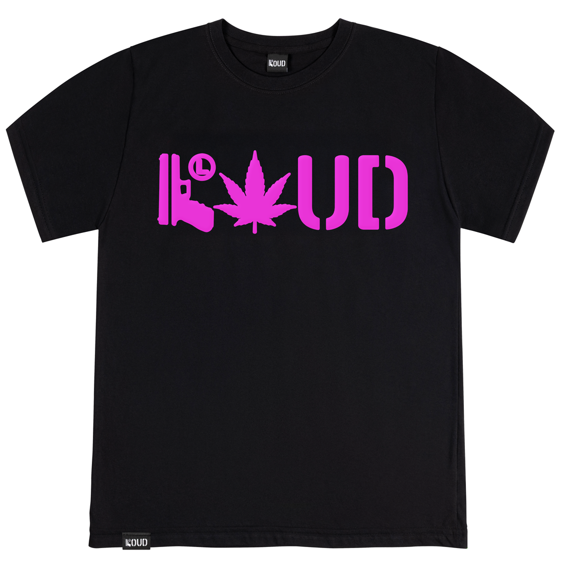Polera LOUD Negro Rosa 4:20
