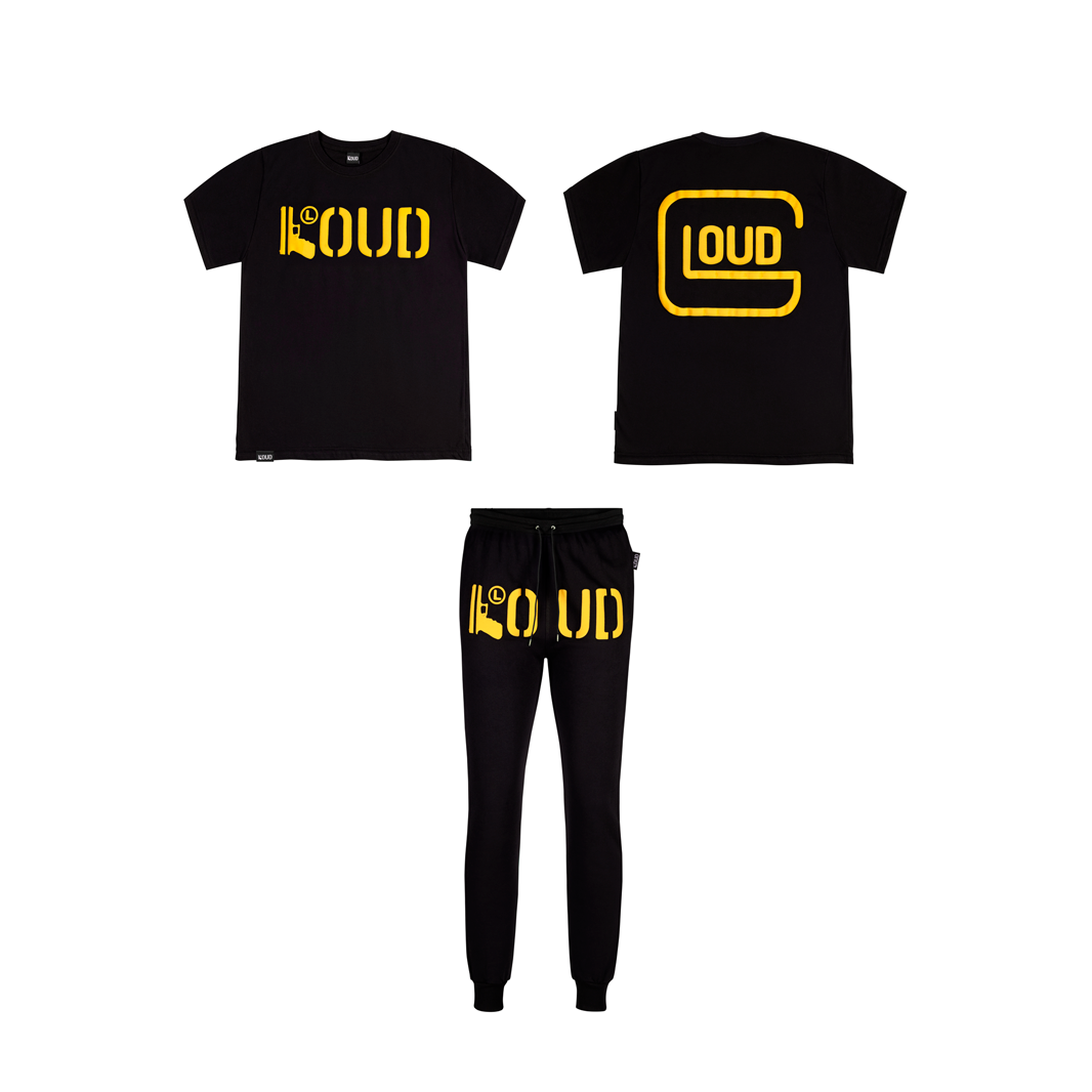 Conjunto LOUD Polera + Jogger Negro Amarillo