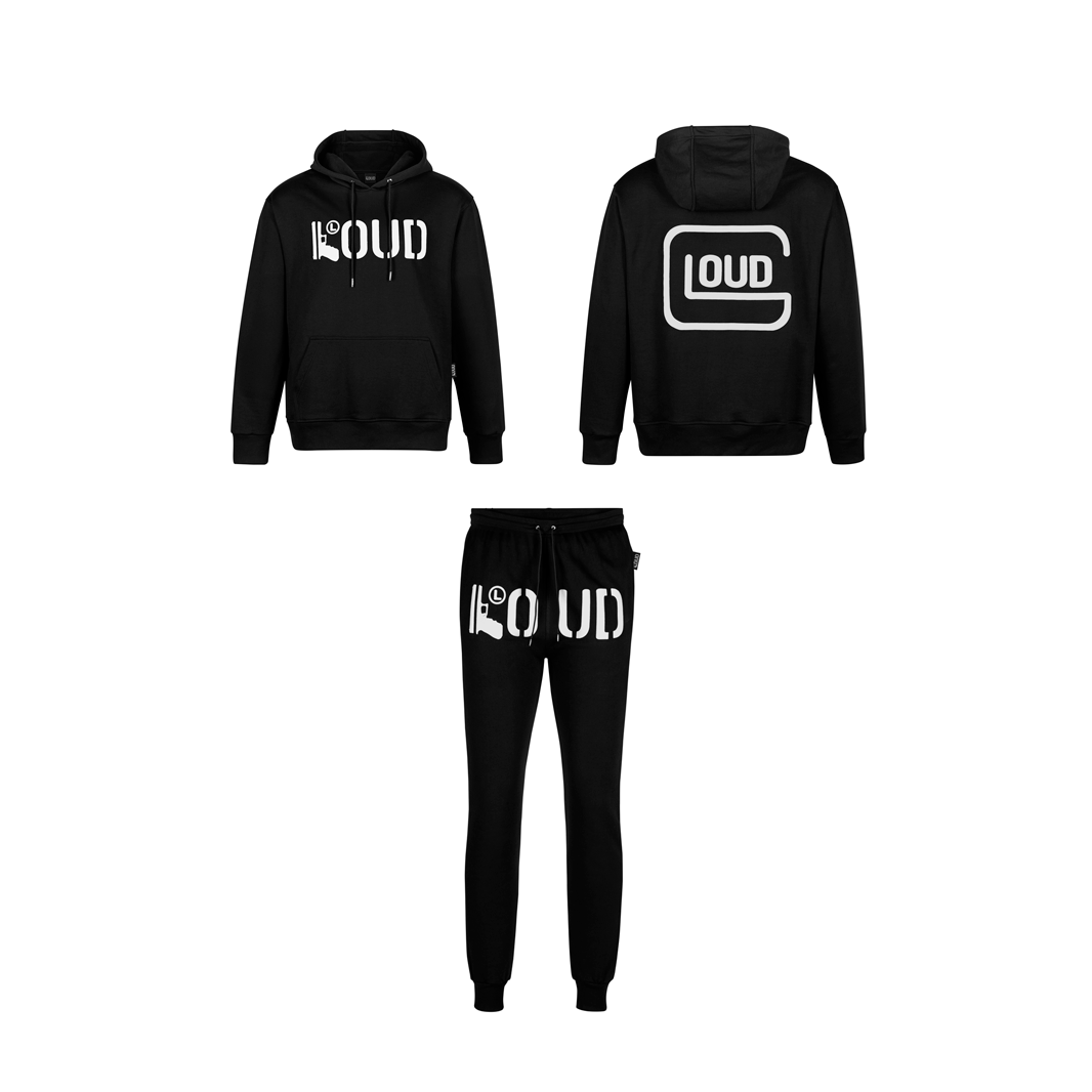 Conjunto LOUD Poleron + Jogger Negro Blanco