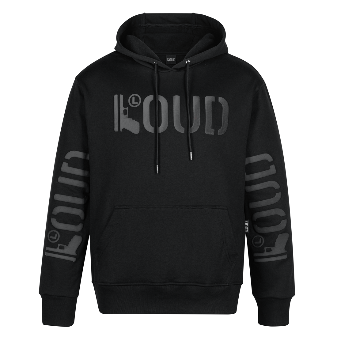 Poleron LOUD Negro Negro Mangas
